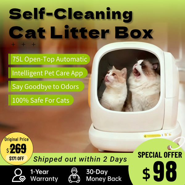 Automatic Self-Cleaning Cat Litter Box– Advanced Safety