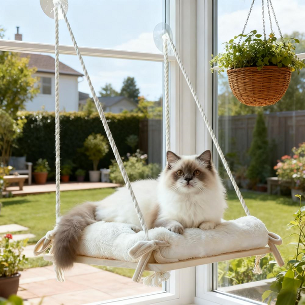 Cat Hammock for Windows - Solid Wood