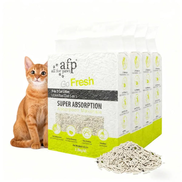 5-in-1 Natural Tofu Cat Litter: Super Absorbent & Flushable – 6L4PK*